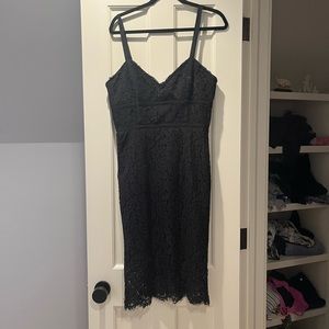 Black Lace Midi Dress